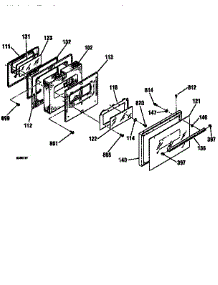 Door Section parts for Kenmore Range 911.94476790 (91194476790, 911 94476790) from AppliancePartsPros.com