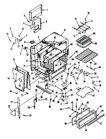 Oven Body Section parts for Kenmore Range 911.04698690 (91104698690, 911 04698690) from AppliancePartsPros.com