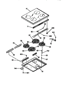 Main Top Section parts for Kenmore Range 911.95061690 (91195061690, 911 95061690) from AppliancePartsPros.com