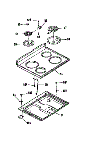 Main Top Section parts for Kenmore Range 911.93451591 (91193451591, 911 93451591) from AppliancePartsPros.com