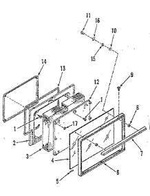 Oven Door Section parts for Kenmore Range 911.9330190 (9119330190, 911 9330190) from AppliancePartsPros.com