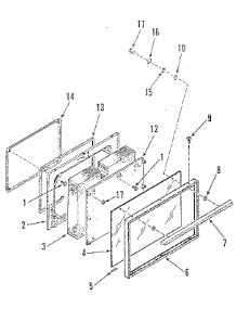 Oven Door Section parts for Kenmore Range 911.9330191 (9119330191, 911 9330191) from AppliancePartsPros.com