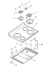 Main Top Section parts for Kenmore Range 911.9330191 (9119330191, 911 9330191) from AppliancePartsPros.com
