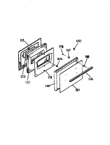 Oven Door Section parts for Kenmore Range 911.9274190 (9119274190, 911 9274190) from AppliancePartsPros.com