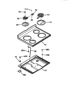 Main Top Section parts for Kenmore Range 911.9274190 (9119274190, 911 9274190) from AppliancePartsPros.com