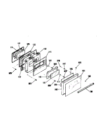 Door Section parts for Kenmore Range 911.36756590 (91136756590, 911 36756590) from AppliancePartsPros.com