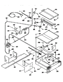 Oven Burner Section parts for Kenmore Range 911.36756590 (91136756590, 911 36756590) from AppliancePartsPros.com