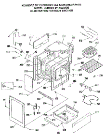 Body Section parts for Kenmore Range 911.9333190 (9119333190, 911 9333190) from AppliancePartsPros.com