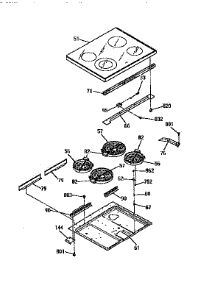 Main Top Section parts for Kenmore Range 911.95459590 (91195459590, 911 95459590) from AppliancePartsPros.com