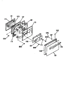Door Section parts for Kenmore Range 911.95459590 (91195459590, 911 95459590) from AppliancePartsPros.com