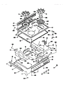 Main Top Section parts for Kenmore Range 911.3674590 (9113674590, 911 3674590) from AppliancePartsPros.com