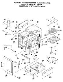 Body Section parts for Kenmore Range 911.9113190 (9119113190, 911 9113190) from AppliancePartsPros.com