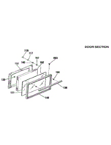 Door Section parts for Kenmore Range 911.9113190 (9119113190, 911 9113190) from AppliancePartsPros.com
