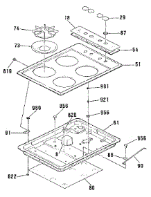 Main Top Section parts for Kenmore Range 911.3202190 (9113202190, 911 3202190) from AppliancePartsPros.com