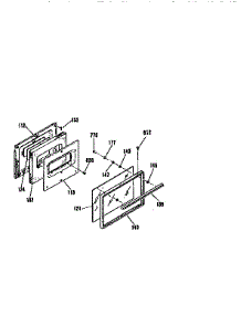 Door parts for Kenmore Range 911.6282190 (9116282190, 911 6282190) from AppliancePartsPros.com