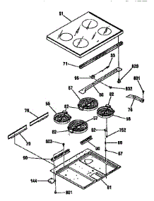 Main Top Section parts for Kenmore Range 911.95469690 (91195469690, 911 95469690) from AppliancePartsPros.com