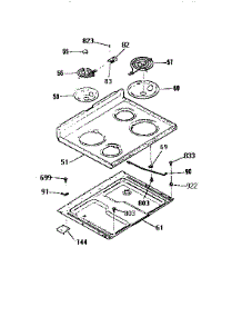 Main Top Section parts for Kenmore Range 911.9164190 (9119164190, 911 9164190) from AppliancePartsPros.com