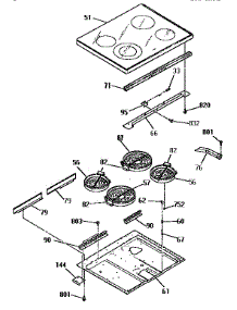 Main Top Section parts for Kenmore Range 911.95361590 (91195361590, 911 95361590) from AppliancePartsPros.com