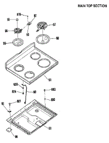 Main Top Section parts for Kenmore Range 911.9312190 (9119312190, 911 9312190) from AppliancePartsPros.com