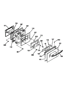 Door Section parts for Kenmore Range 911.36665790 (91136665790, 911 36665790) from AppliancePartsPros.com