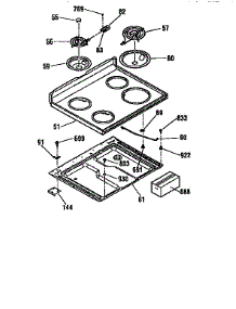 Maintop parts for Kenmore Range 911.62471790 (91162471790, 911 62471790) from AppliancePartsPros.com