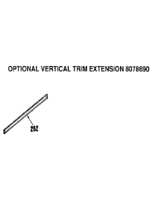 Optional Vertical Trim Extension parts for Kenmore Range 911.4652592 (9114652592, 911 4652592) from AppliancePartsPros.com