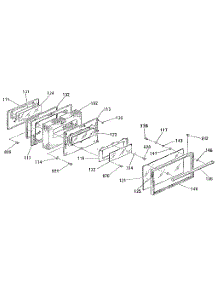 Oven Door Section parts for Kenmore Range 911.4652090 (9114652090, 911 4652090) from AppliancePartsPros.com