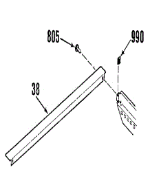 Optional Rear Main Top Filler 8028790 parts for Kenmore Range 911.4652090 (9114652090, 911 4652090) from AppliancePartsPros.com