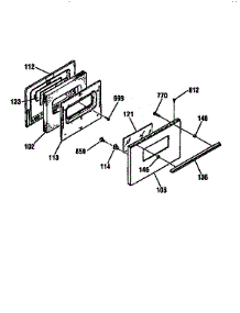 Door parts for Kenmore Range 911.62175790 (91162175790, 911 62175790) from AppliancePartsPros.com