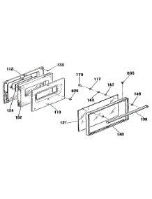 Oven Door Section parts for Kenmore Range 911.4532091 (9114532091, 911 4532091) from AppliancePartsPros.com
