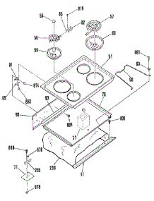 Main Top Section parts for Kenmore Range 911.4532091 (9114532091, 911 4532091) from AppliancePartsPros.com