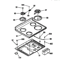 Maintop parts for Kenmore Range 911.91171790 (91191171790, 911 91171790) from AppliancePartsPros.com