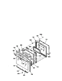 Door parts for Kenmore Range 911.93588991 (91193588991, 911 93588991) from AppliancePartsPros.com
