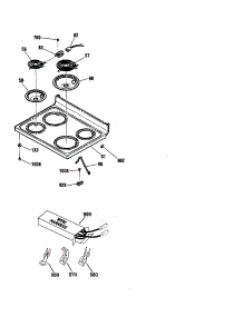 Maintop / Wire Harness parts for Kenmore Range 911.93501991 (91193501991, 911 93501991) from AppliancePartsPros.com