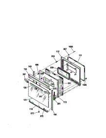 Door parts for Kenmore Range 911.93501991 (91193501991, 911 93501991) from AppliancePartsPros.com
