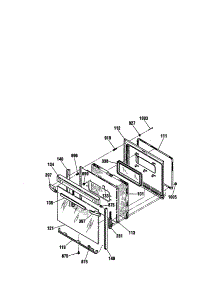 Door parts for Kenmore Range 911.94492991 (91194492991, 911 94492991) from AppliancePartsPros.com