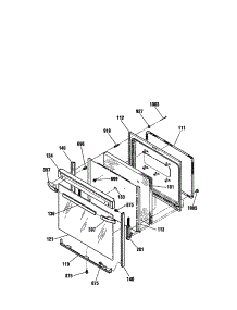 Door parts for Kenmore Range 911.92401991 (91192401991, 911 92401991) from AppliancePartsPros.com