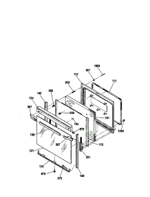 Door parts for Kenmore Range 911.93211991 (91193211991, 911 93211991) from AppliancePartsPros.com