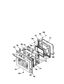 Door parts for Kenmore Range 911.95859991 (91195859991, 911 95859991) from AppliancePartsPros.com