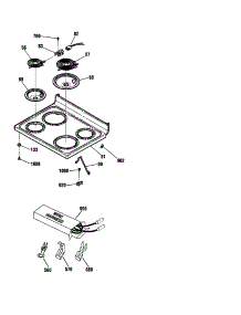 Maintop / Wire Harness parts for Kenmore Range 911.92507991 (91192507991, 911 92507991) from AppliancePartsPros.com