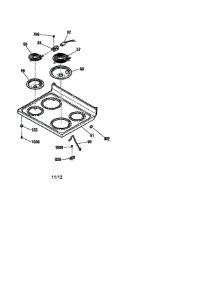 Maintop parts for Kenmore Range 911.93508990 (91193508990, 911 93508990) from AppliancePartsPros.com