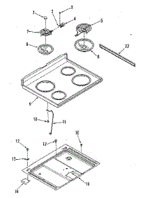 Main Top Section parts for Kenmore Range 911.9348811 (9119348811, 911 9348811) from AppliancePartsPros.com