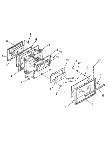 Oven Door Section parts for Kenmore Range 911.9348811 (9119348811, 911 9348811) from AppliancePartsPros.com