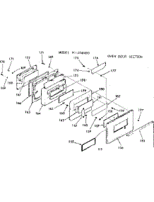 Oven Door Section parts for Kenmore Range 911.9348010 (9119348010, 911 9348010) from AppliancePartsPros.com