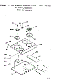 Maintop Section parts for Kenmore Range 911.9348111 (9119348111, 911 9348111) from AppliancePartsPros.com