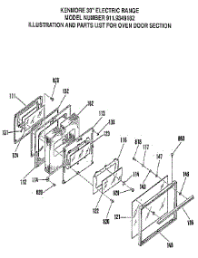 Oven Door Section parts for Kenmore Range 911.9349182 (9119349182, 911 9349182) from AppliancePartsPros.com