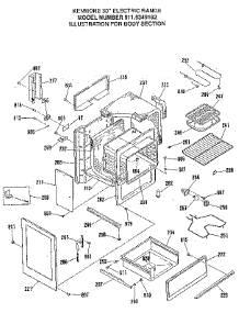 Body Section parts for Kenmore Range 911.9349182 (9119349182, 911 9349182) from AppliancePartsPros.com