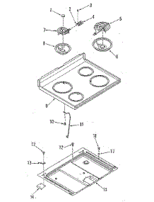 Main Top Section parts for Kenmore Range 911.9349180 (9119349180, 911 9349180) from AppliancePartsPros.com