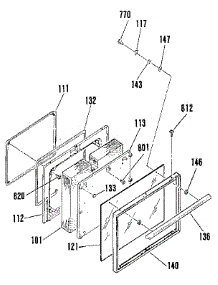 Door Section parts for Kenmore Range 911.9321192 (9119321192, 911 9321192) from AppliancePartsPros.com