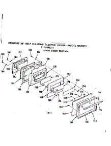 Oven Door Section parts for Kenmore Range 911.9348211 (9119348211, 911 9348211) from AppliancePartsPros.com